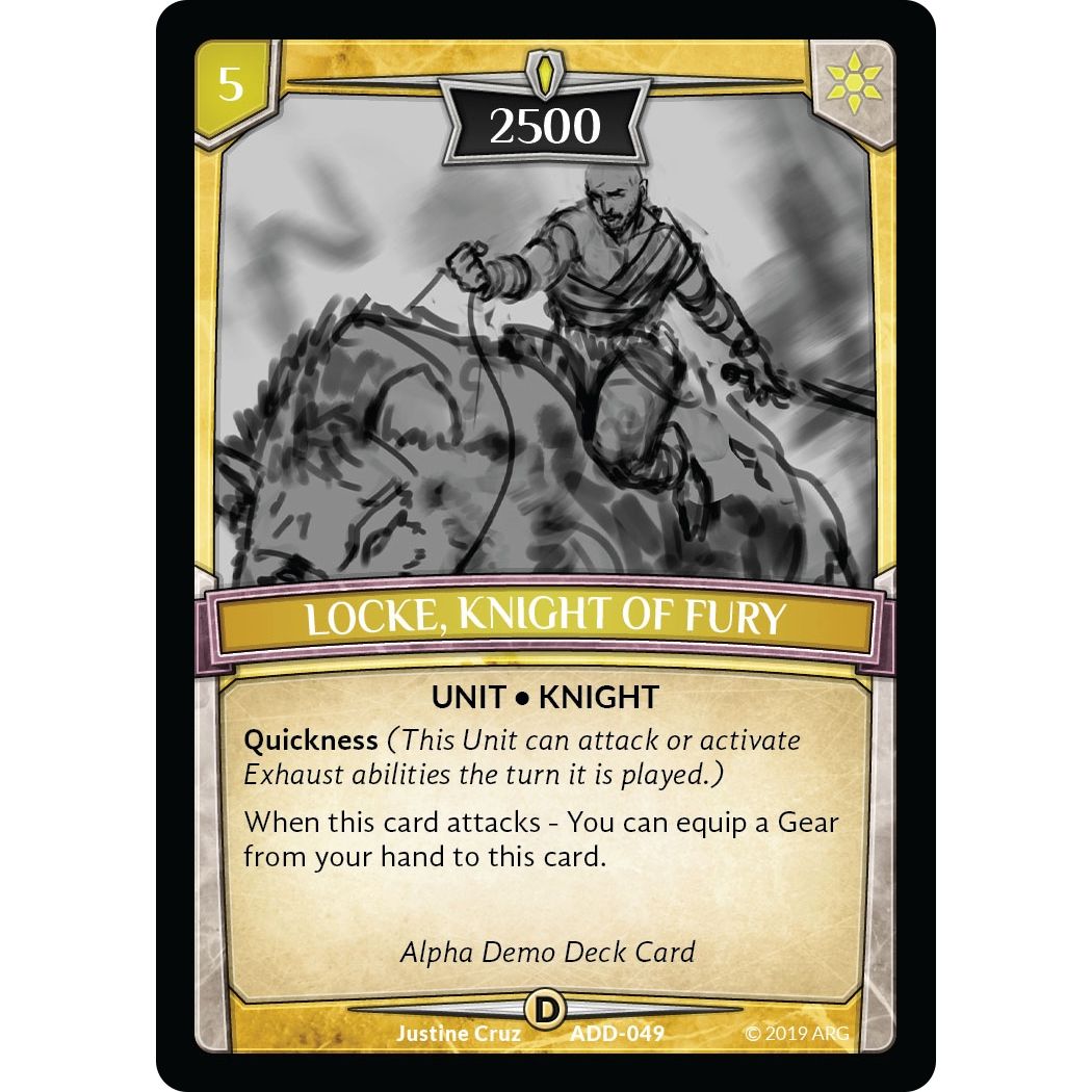 Image for Locke, Knight of Fury (ADD-049) (ADD) - Argent Saga TCG