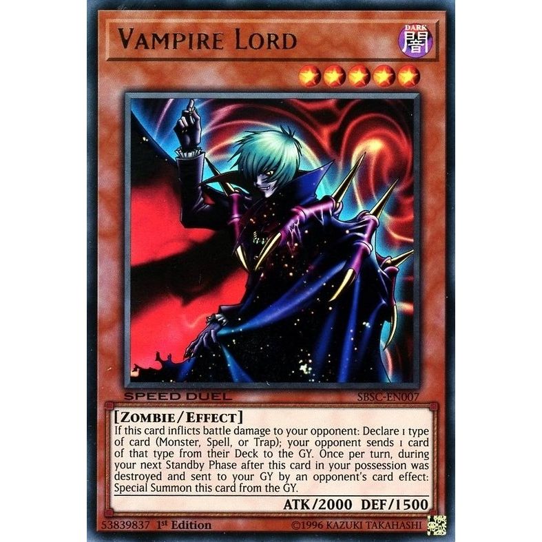 Image for Vampire Lord (SBSC-EN007) (SBSC) - YuGiOh