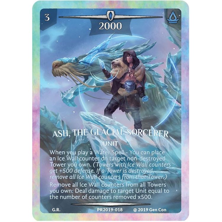 Image for Ash, the Glacial Sorcerer (Rainbow Metal) (PR2019-018) (PR) - Argent Saga TCG
