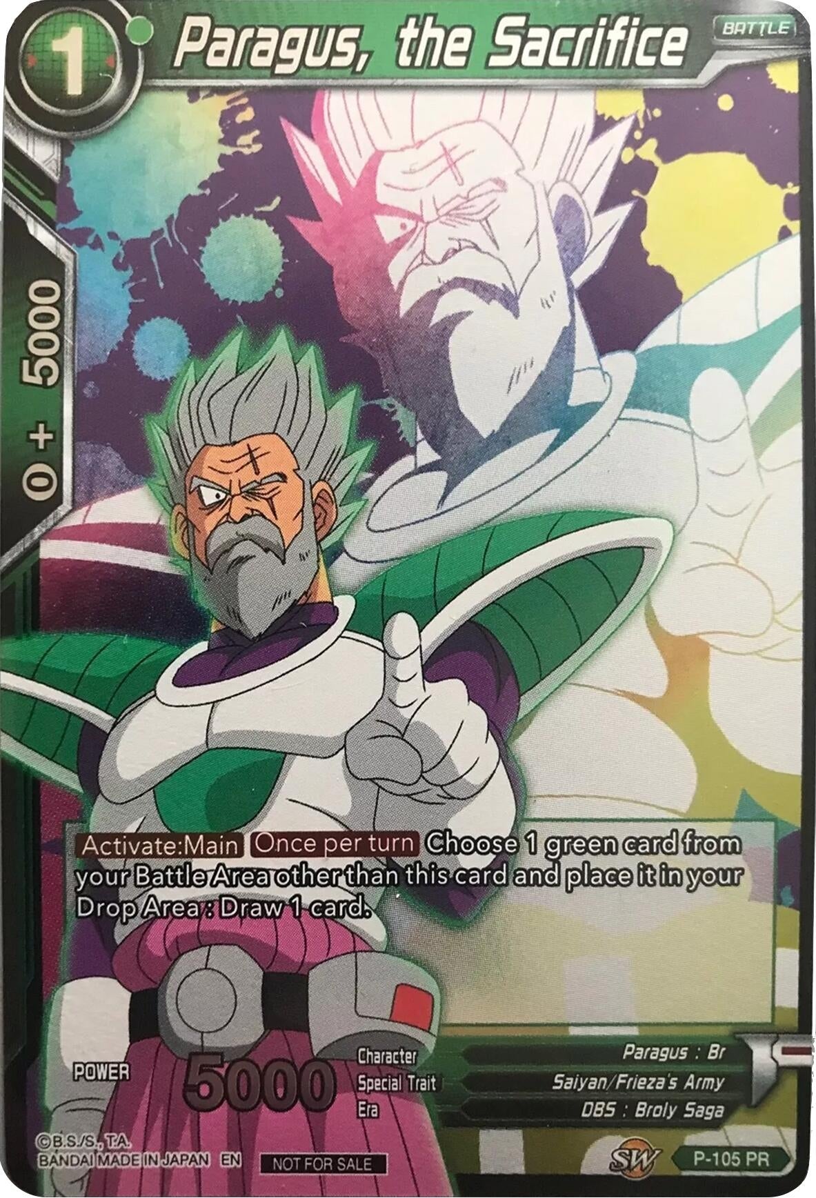 Image for Paragus, the Sacrifice (Event Pack 4) (P-105) (PR) - Dragon Ball Super: Masters