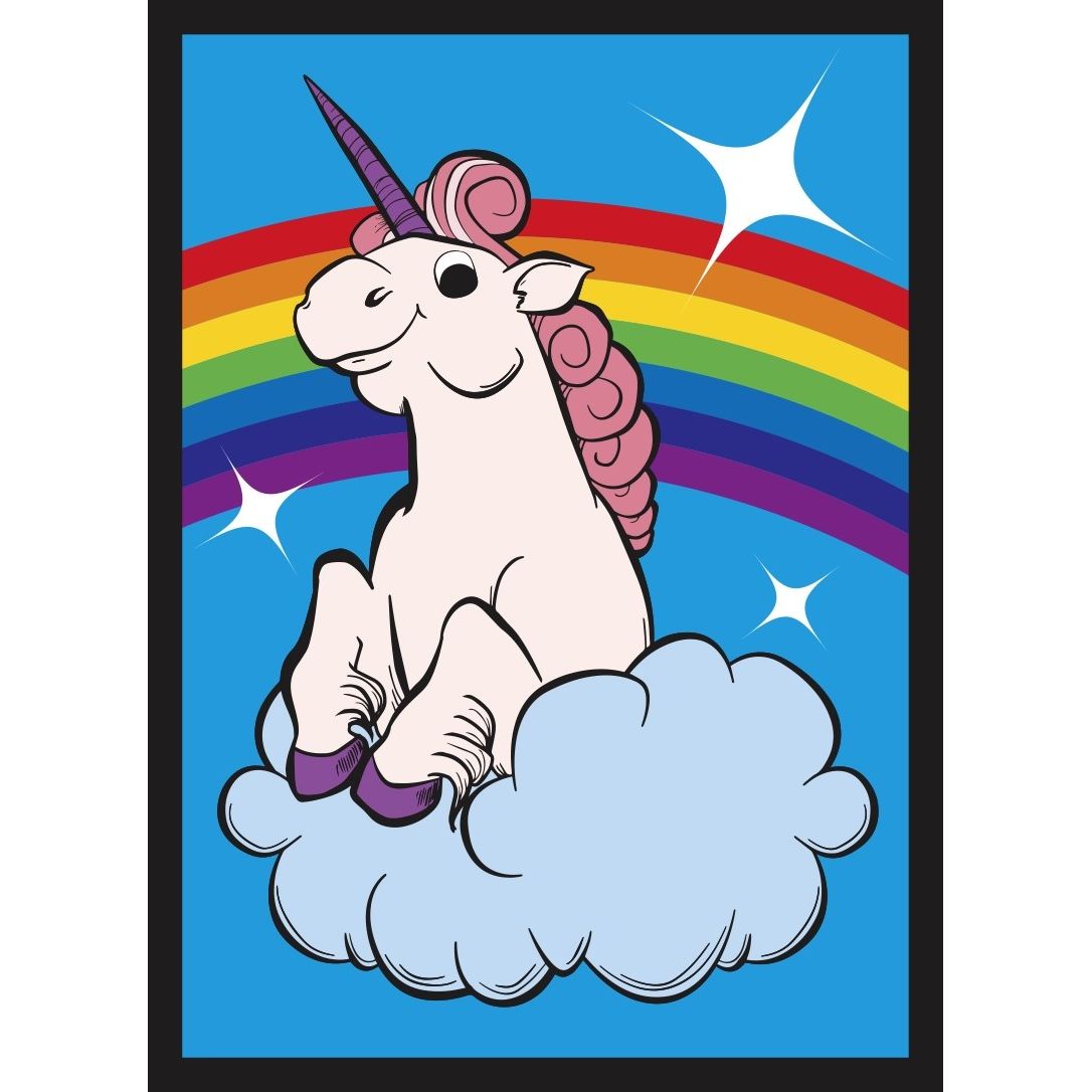 Image for Double Matte Art Sleeve - Rainbow Unicorn (50-Pack) - Card Sleeves