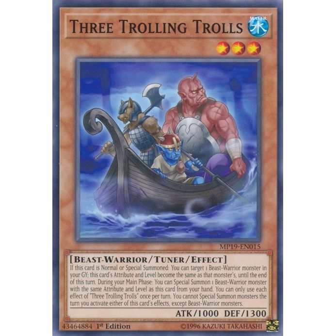 Image for Three Trolling Trolls (MP19-EN015) (MP19) - YuGiOh