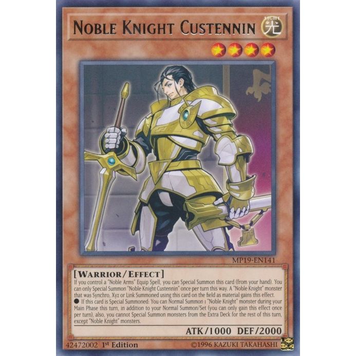 Image for Noble Knight Custennin (MP19-EN141) (MP19) - YuGiOh