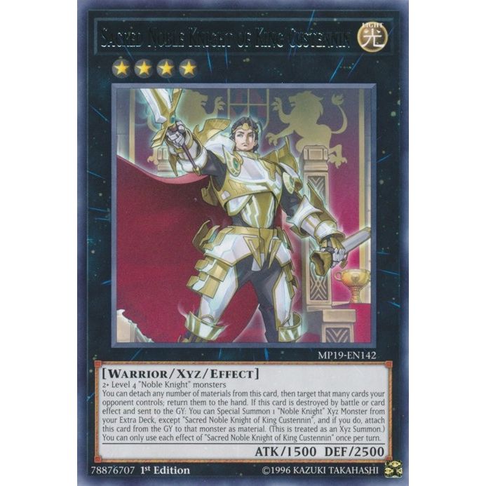 Image for Sacred Noble Knight of King Custennin (MP19-EN142) (MP19) - YuGiOh