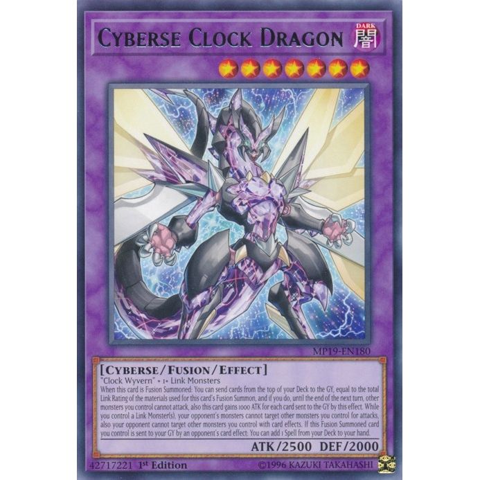 Image for Cyberse Clock Dragon (MP19-EN180) (MP19) - YuGiOh