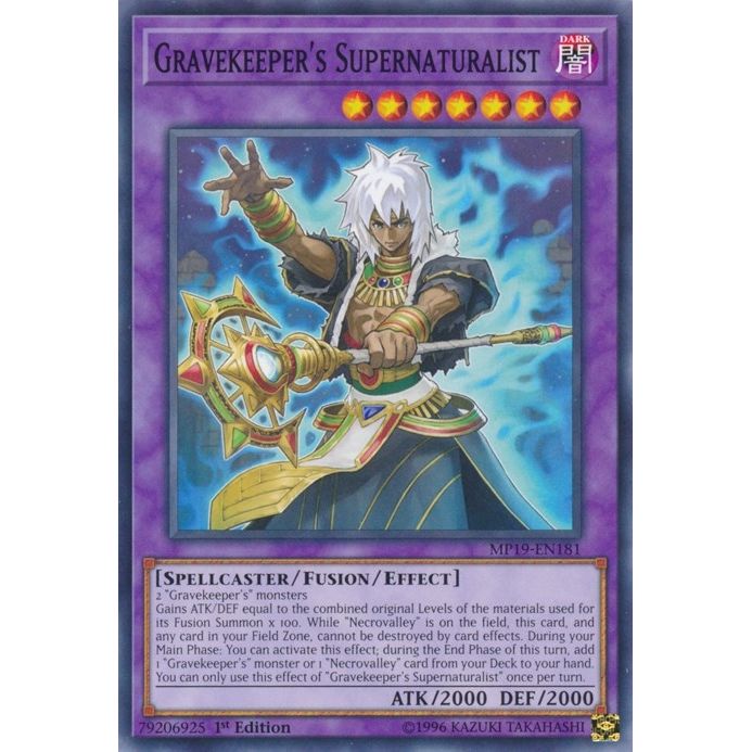 Image for Gravekeeper's Supernaturalist (MP19-EN181) (MP19) - YuGiOh