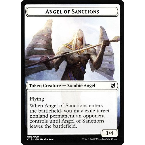 Image for Angel of Sanctions // Horror Double-Sided Token (6 // 23) (C19) - Magic: The Gathering