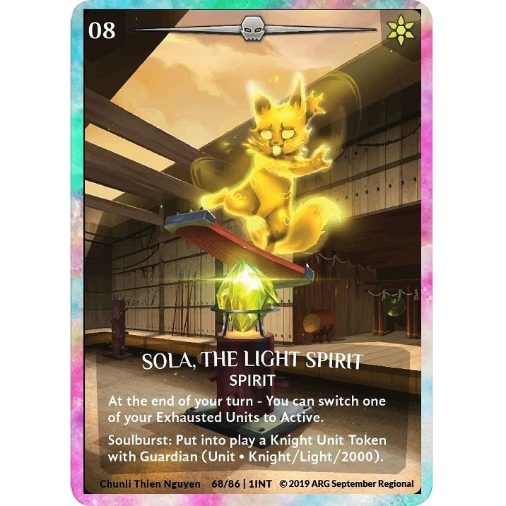Image for Sola, the Light Spirit (Rainbow Metal) (ARG September 2019 Regional) (68/86 | 1INT) (PR) - Argent Saga TCG