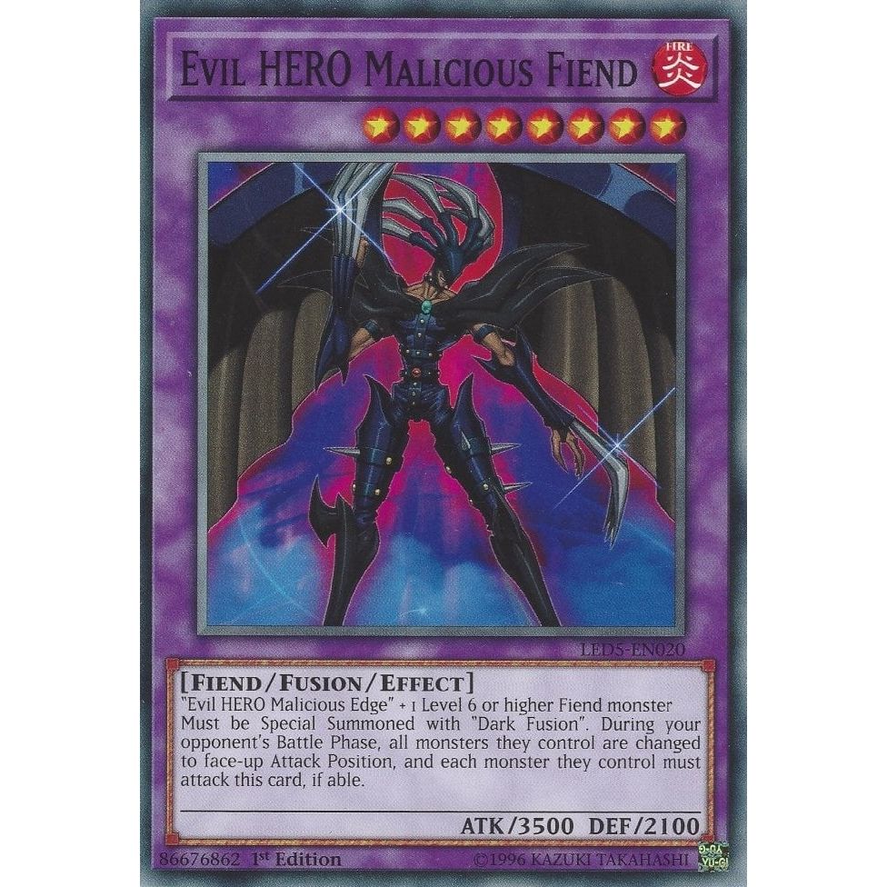 Image for Evil HERO Malicious Fiend (LED5-EN020) (LED5) - YuGiOh