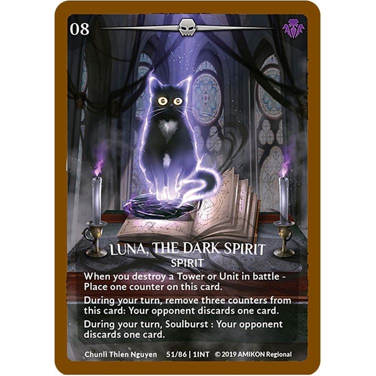 Image for Luna, the Dark Spirit (Bronze Metal) (ARG Oct./Nov. 2019 Regional) (51/86 | 1INT) (PR) - Argent Saga TCG
