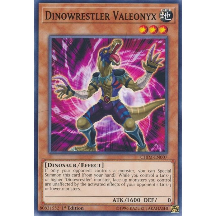 Image for Dinowrestler Valeonyx (CHIM-EN007) (CHIM) - YuGiOh