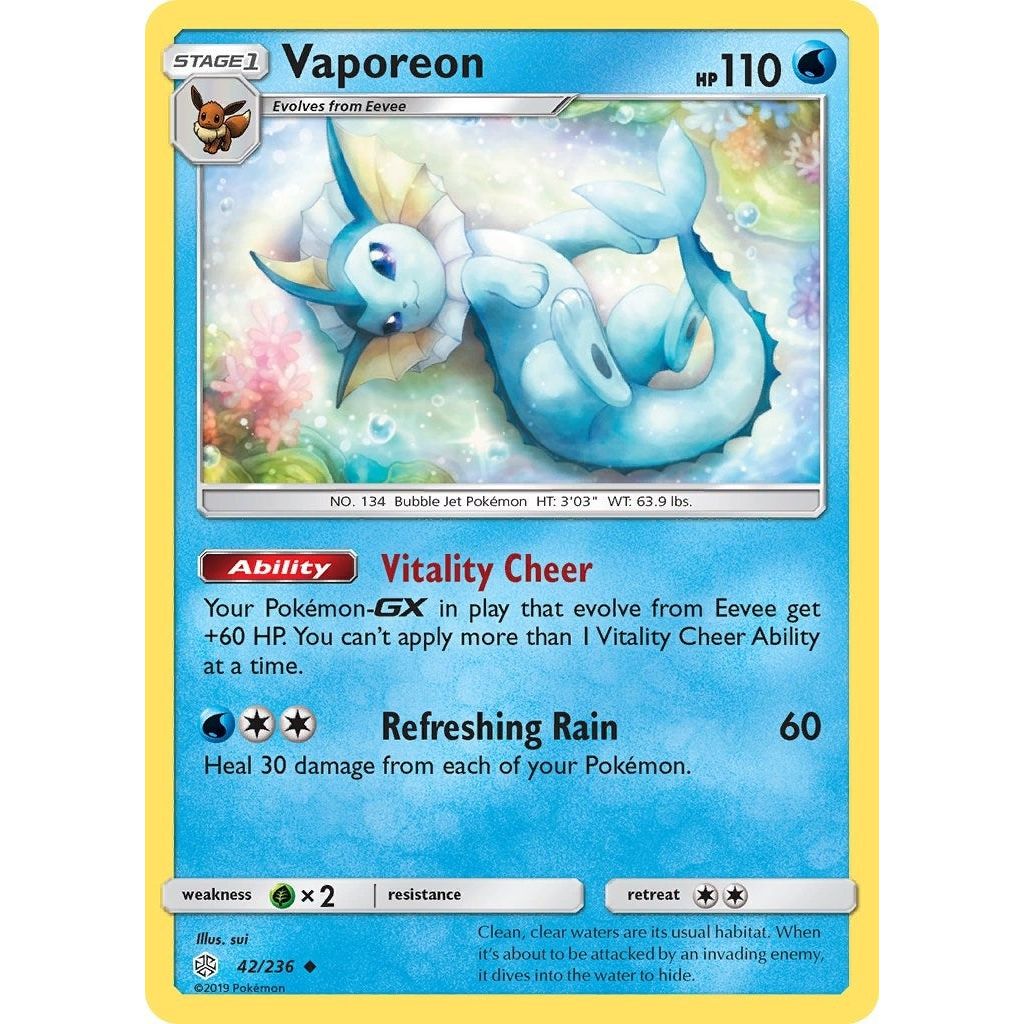 Image for Vaporeon (42/236) (SM12) - Pokemon