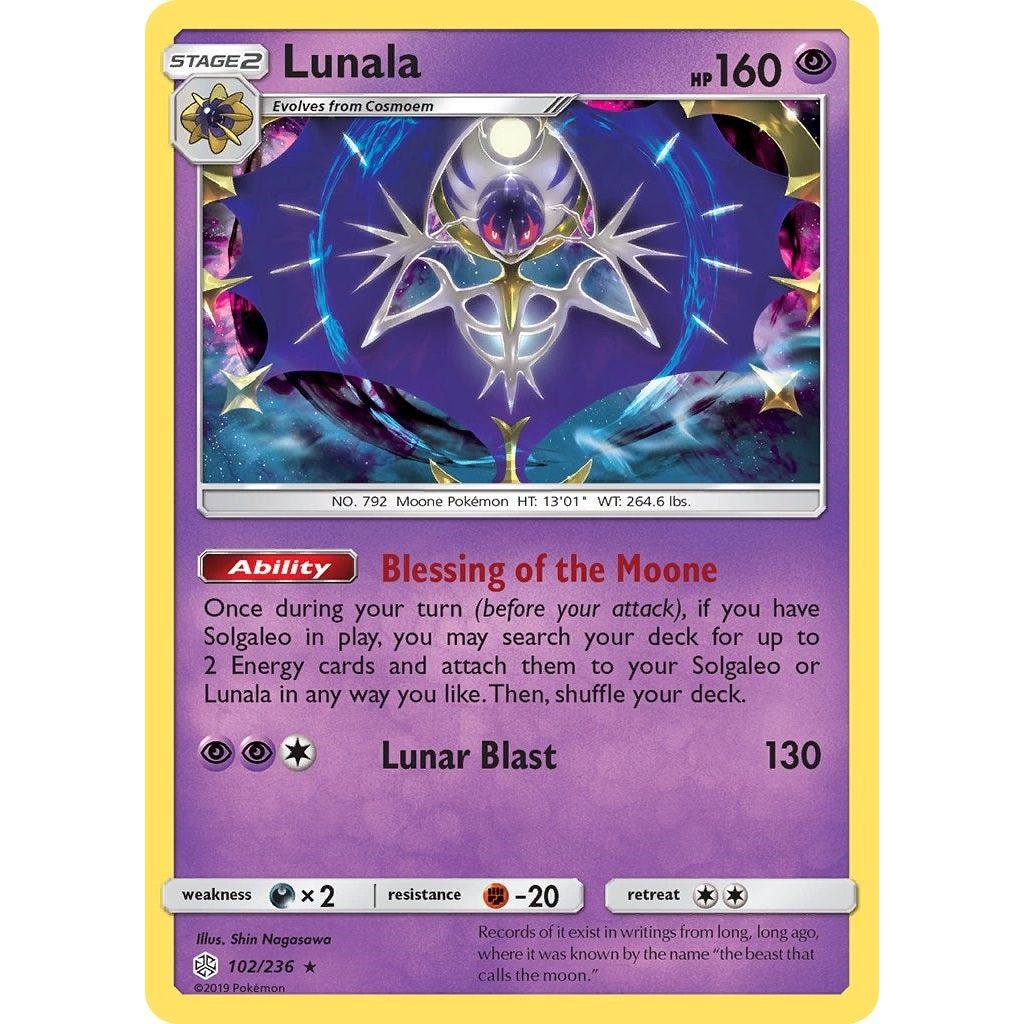 Image for Lunala (102/236) (SM12) - Pokemon
