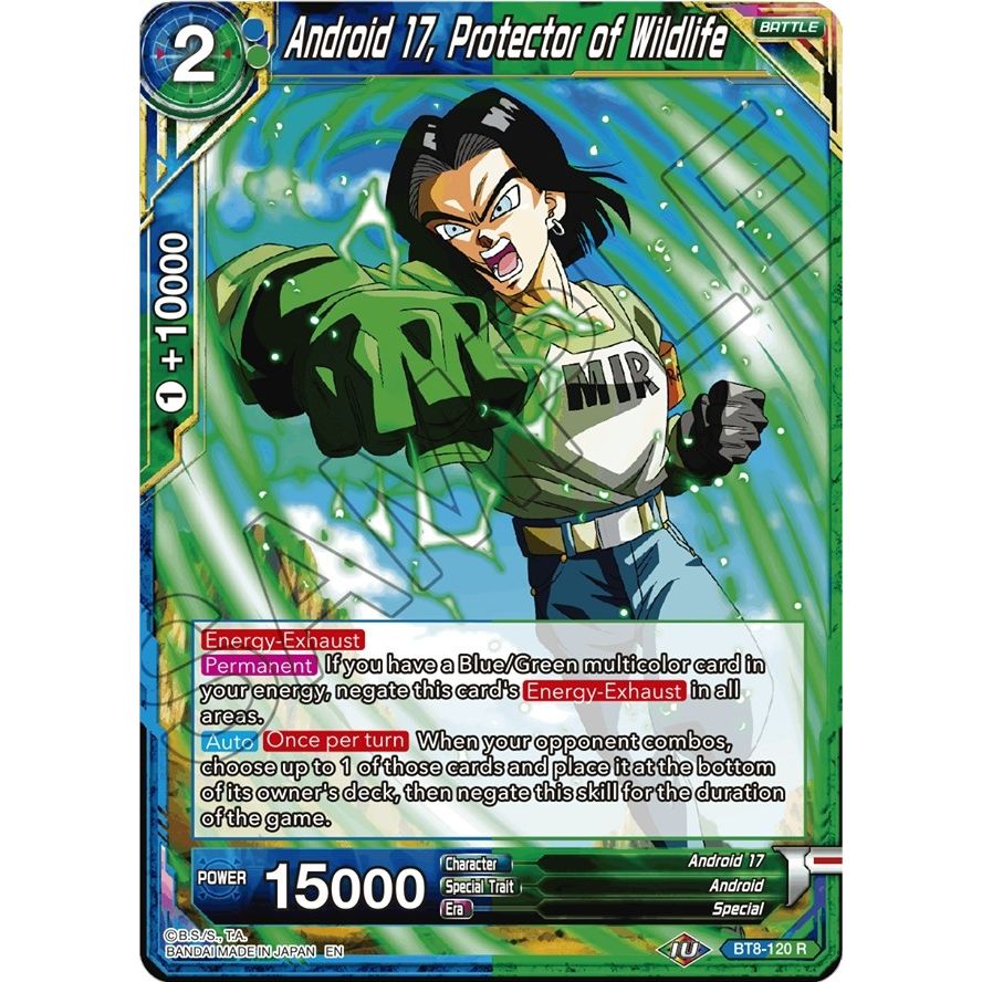 Image for Android 17, Protector of Wildlife (BT8-120) (DBS-B08) - Dragon Ball Super: Masters