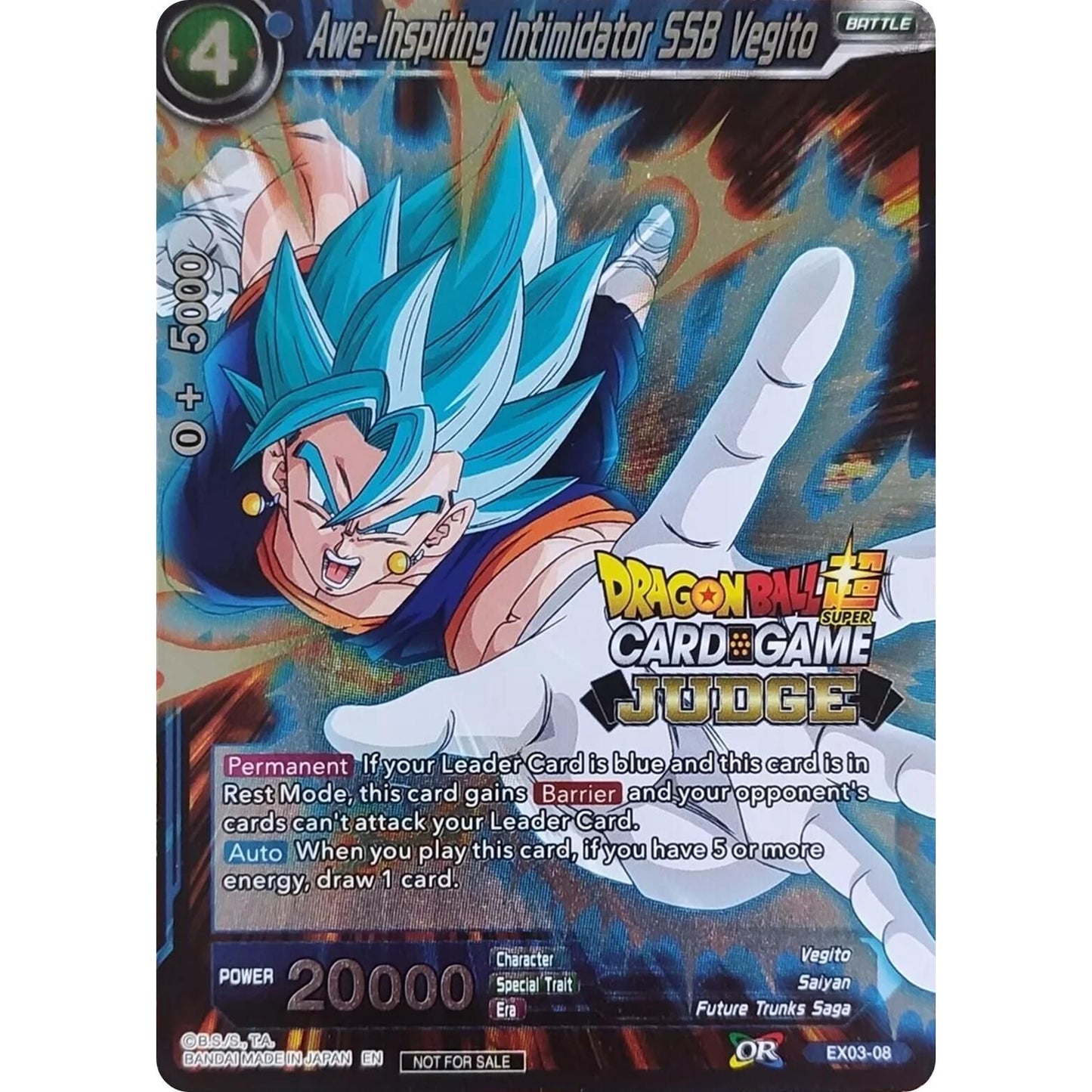 Image for Awe-Inspiring Intimidator SSB Vegito (EX03-08) (JPR) - Dragon Ball Super: Masters