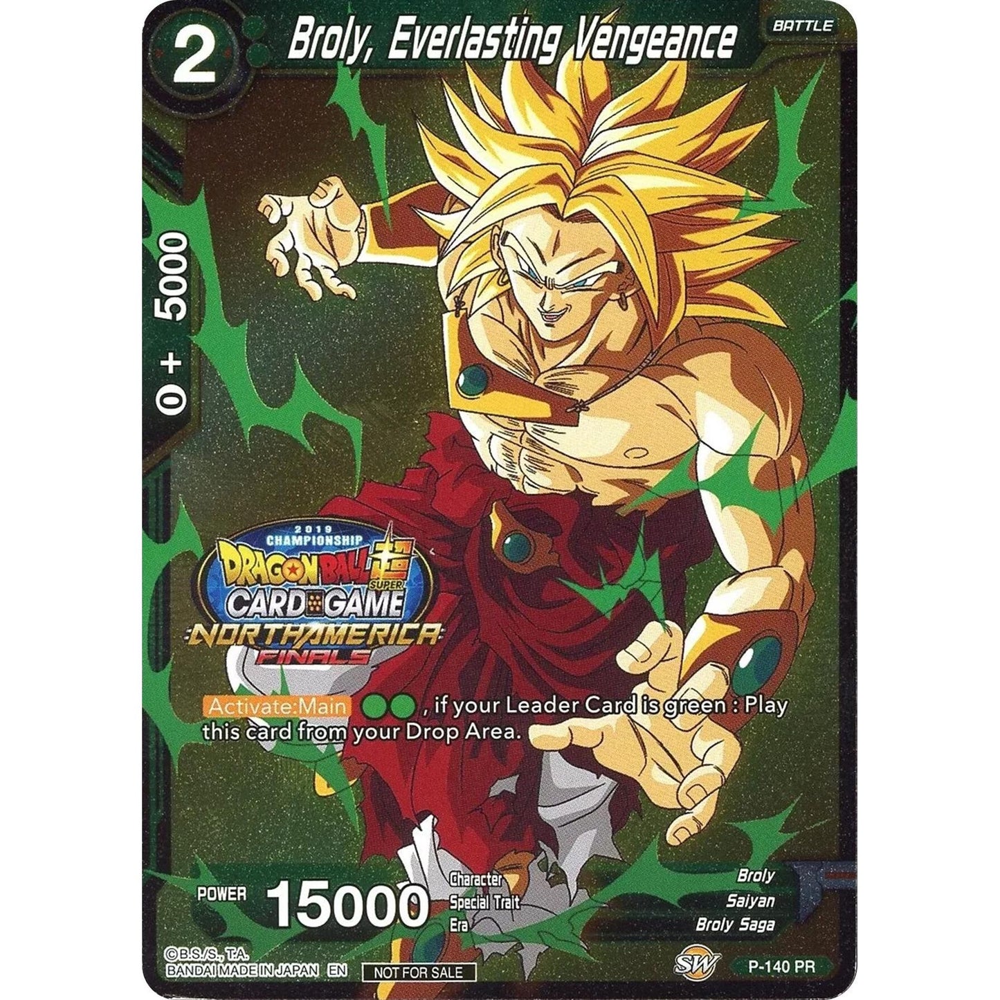 Image for Broly, Everlasting Vengeance (Championship Final 2019) (P-140) (TPR) - Dragon Ball Super: Masters