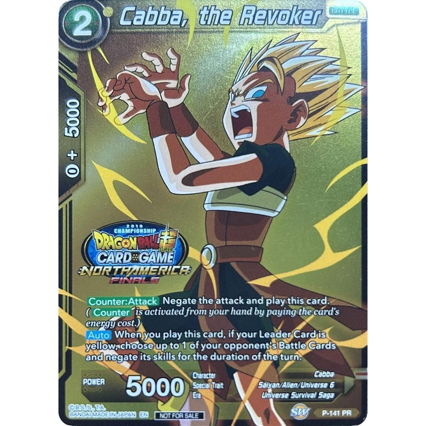 Image for Cabba, the Revoker (Championship Final 2019) (P-141) (TPR) - Dragon Ball Super: Masters