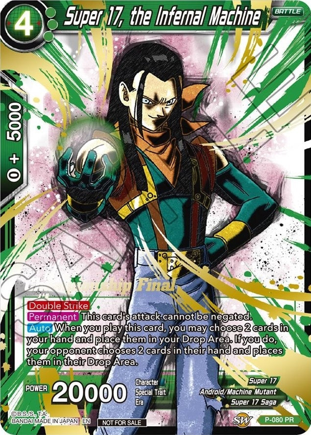 Image for Super 17, the Infernal Machine (Championship Final 2019) (P-080) (TPR) - Dragon Ball Super: Masters