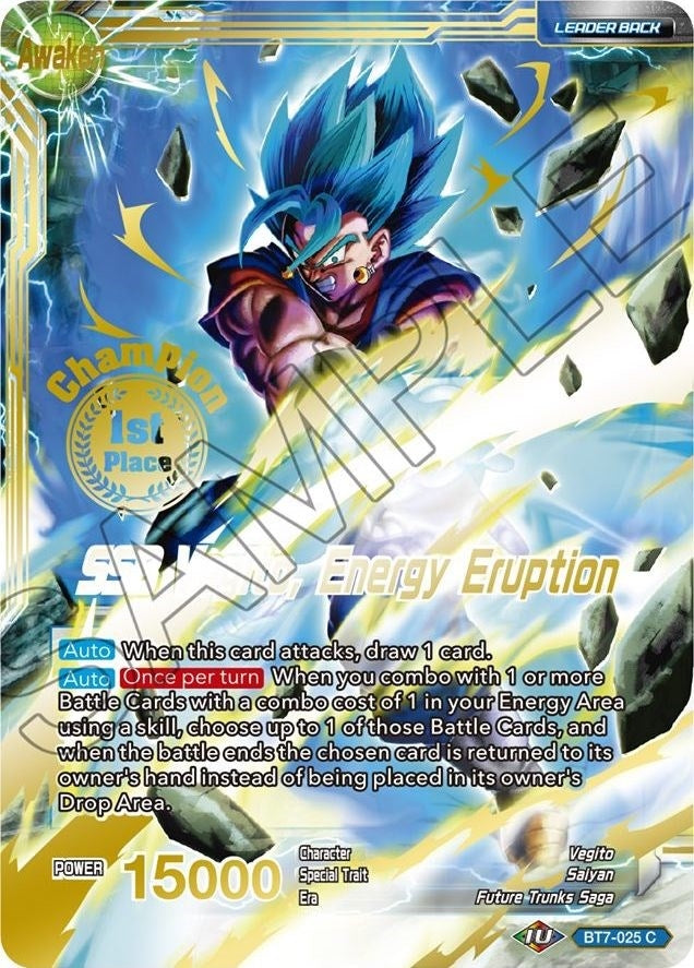 Image for Son Goku & Vegeta // SSB Vegito, Energy Eruption (Championship Final 2019) (1st Place) (BT7-025_PR) (TPR) - Dragon Ball Super: Masters