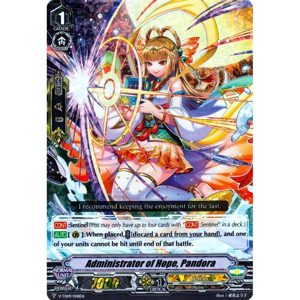 Image for Administrator of Hope, Pandora (RRR Foil) (V-TD09/008EN) (V-TD09) - Cardfight Vanguard