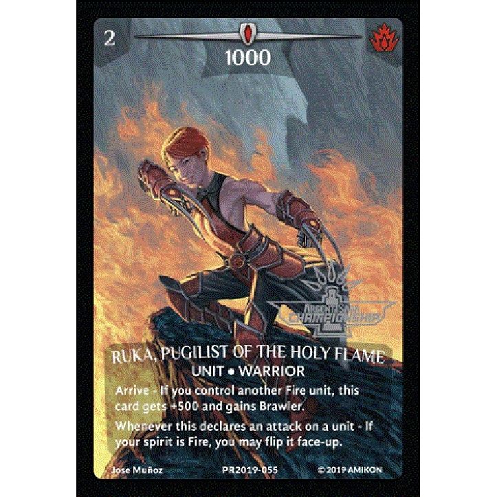 Image for Ruka, Pugilist of the Holy Flame (Full Art) (Argent Saga Championship - Stamped) (PR2019-055) (PR) - Argent Saga TCG