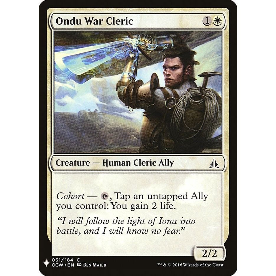 Image for Ondu War Cleric (31) (LIST) - Magic: The Gathering