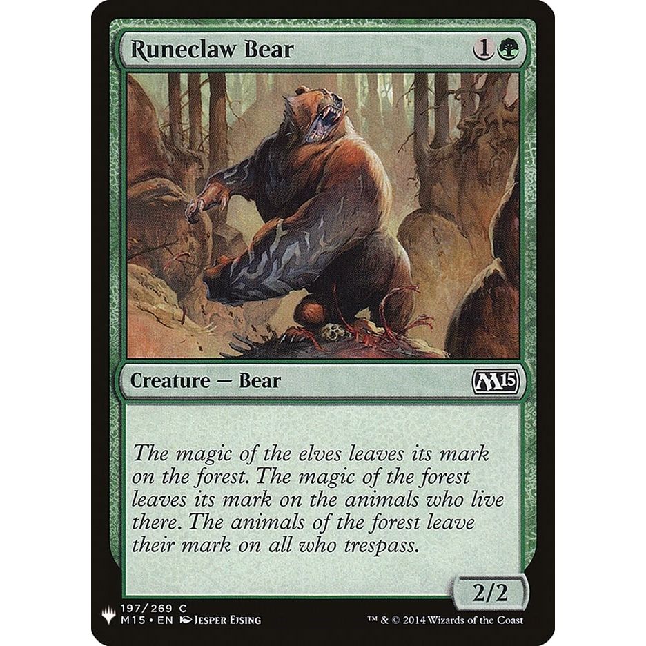 Image for Runeclaw Bear (197) (LIST) - Magic: The Gathering