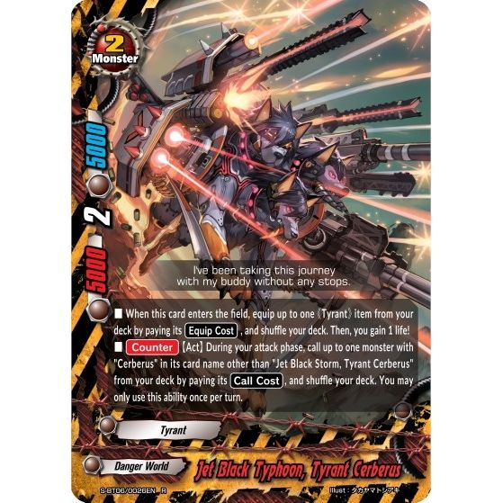Image for Jet Black Typhoon, Tyrant Cerberus (S-BT06/0026EN) (S-BT06) - Future Card BuddyFight