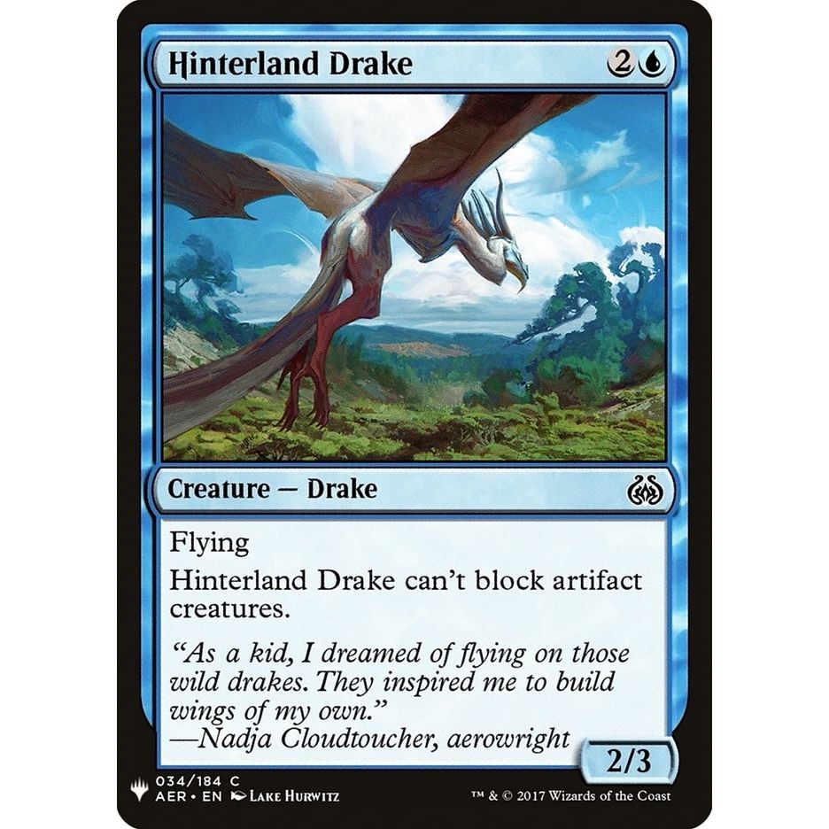 Image for Hinterland Drake (34) (LIST) - Magic: The Gathering