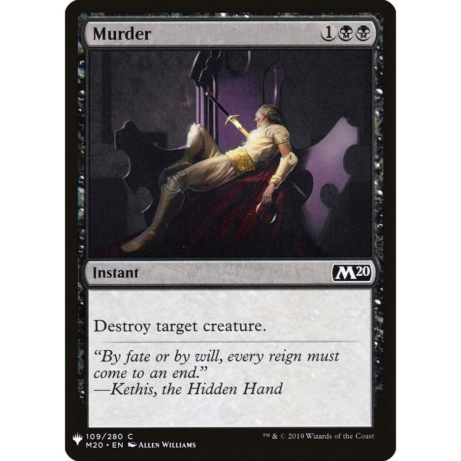 Image for Murder (109) (LIST) - Magic: The Gathering
