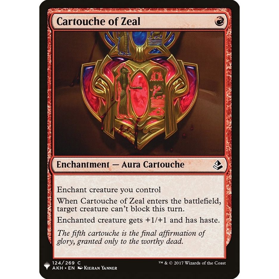 Image for Cartouche of Zeal (124) (LIST) - Magic: The Gathering