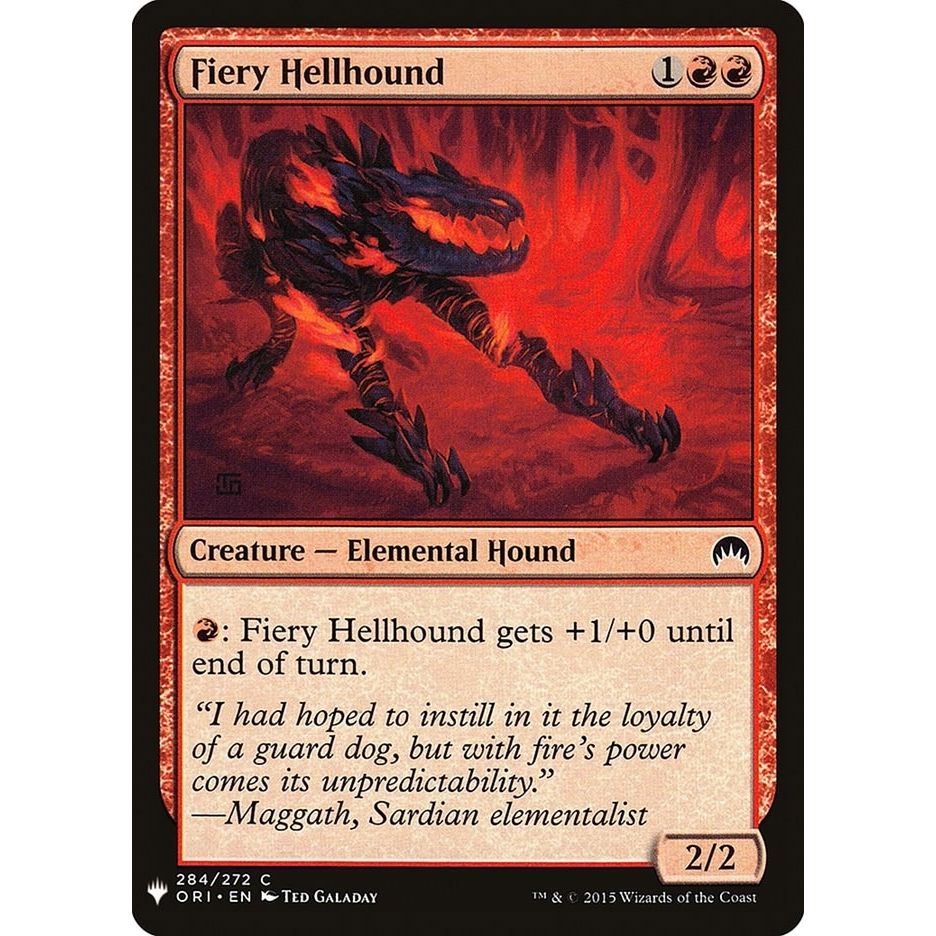 Image for Fiery Hellhound (284) (LIST) - Magic: The Gathering