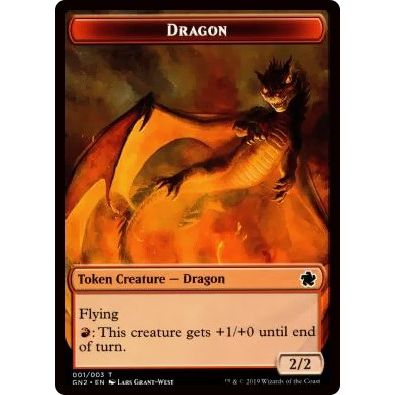 Image for Dragon (001) // Zombie Double-Sided Token (1 // 6) (GN2) - Magic: The Gathering
