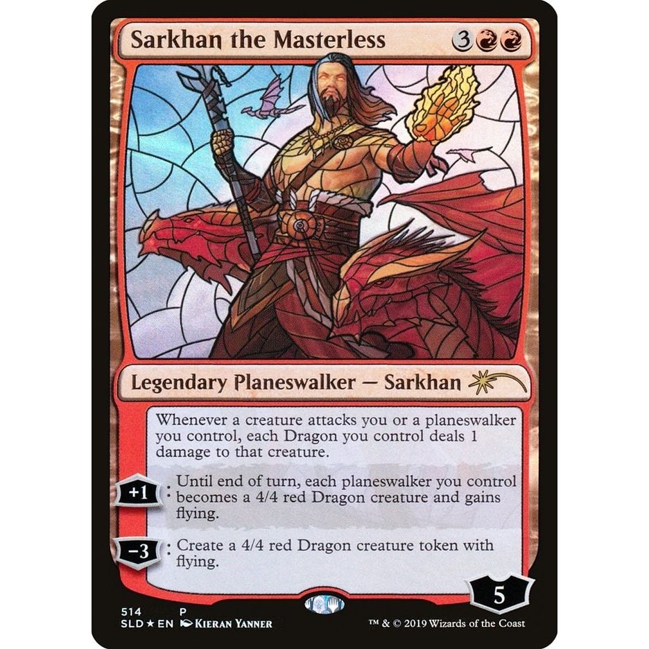 Image for Sarkhan the Masterless (Stained Glass) (514) (SLD) - Magic: The Gathering