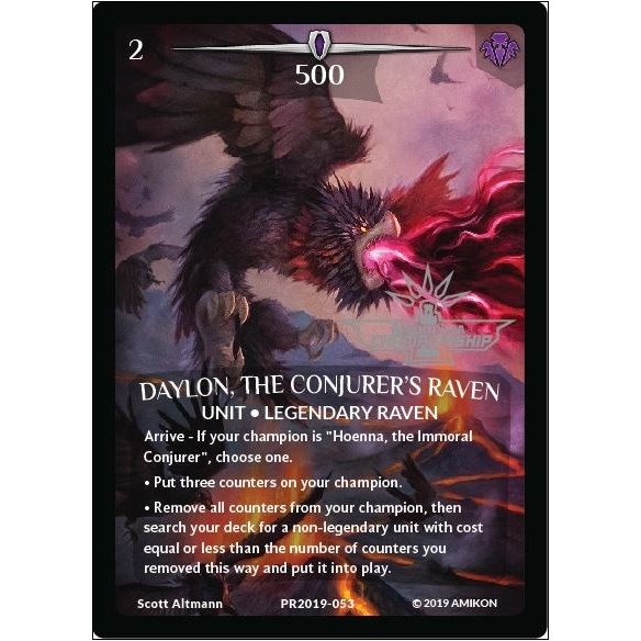 Image for Daylon, the Conjurer's Raven (Full Art) (Argent Saga Championship - Stamped) (PR2019-053) (PR) - Argent Saga TCG