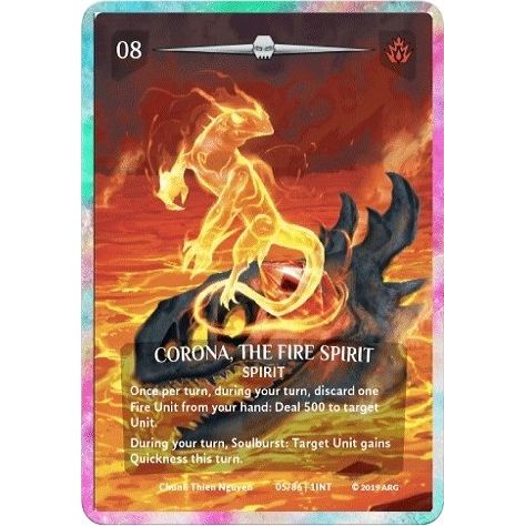 Image for Corona, the Fire Spirit (Rainbow Metal Prize Card) (5/86 | 1INT) (PR) - Argent Saga TCG