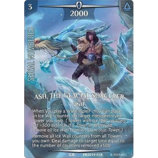 Image for Ash, the Glacial Sorcerer (Serial Numbered) (PR2019-018) (PR) - Argent Saga TCG