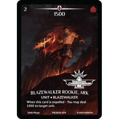 Image for Blazewaker Rookie, Ark (Full Art) (Argent Saga Championship - Stamped) (PR2020-059) (PR) - Argent Saga TCG