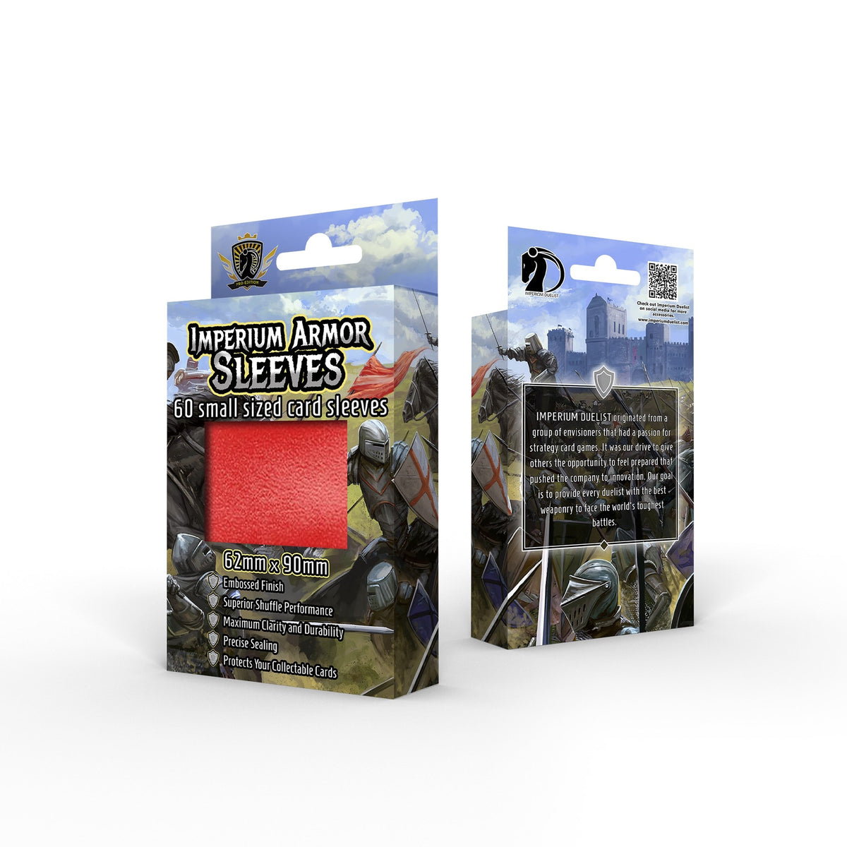 Image for Imperium Armor Sleeves Pro Edition: Carnage Red (60-Pack) - Card Sleeves