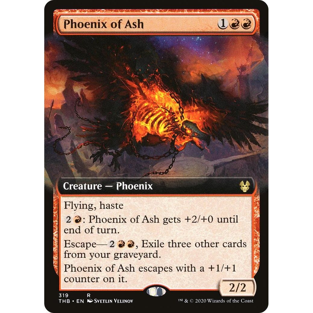 Image for Phoenix of Ash (Extended Art) (319) (THB) - Magic: The Gathering