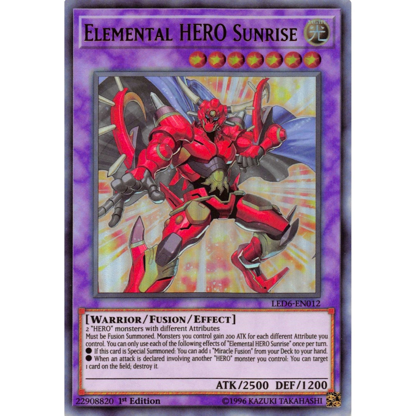 Image for Elemental HERO Sunrise (LED6-EN012) (LED6) - YuGiOh