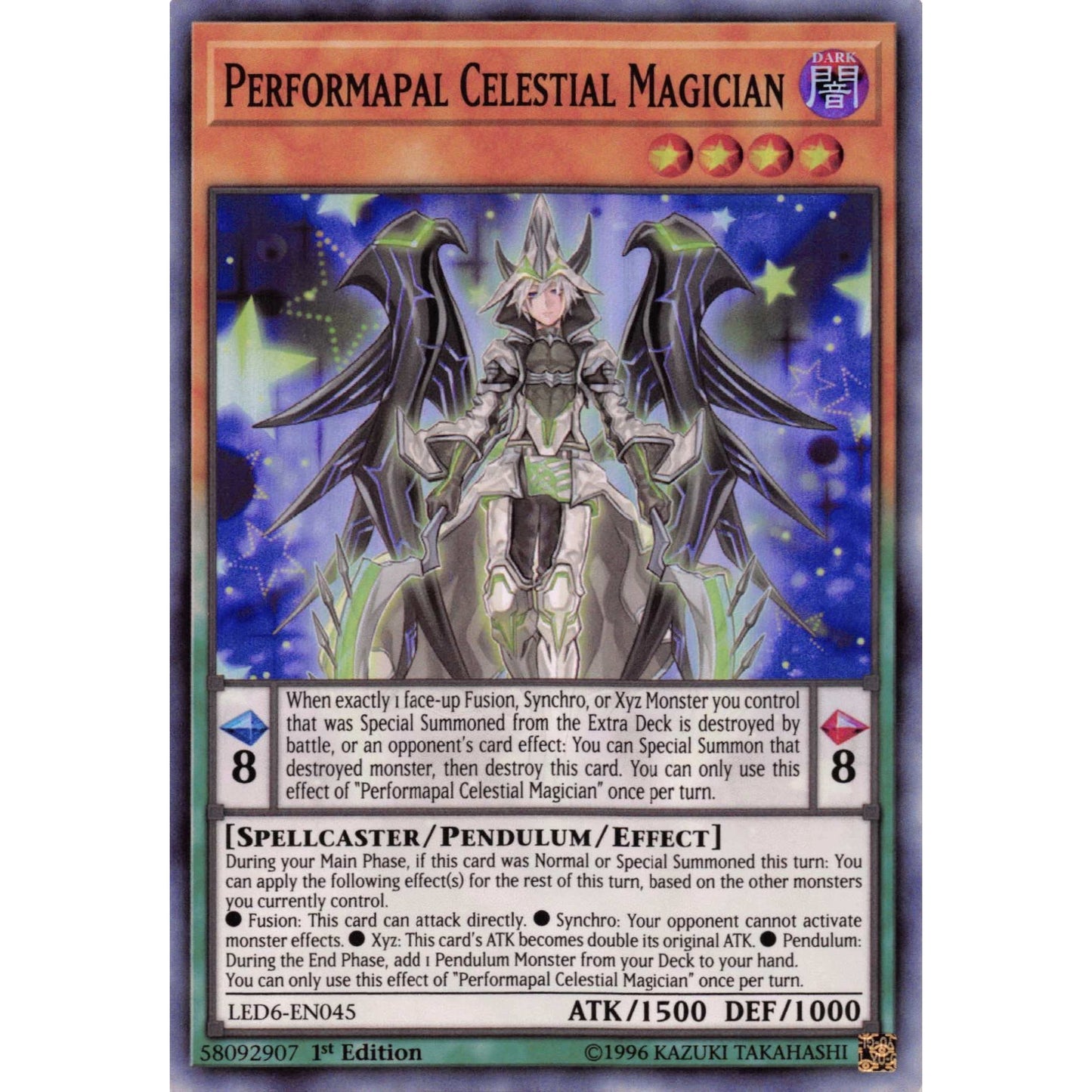 Image for Performapal Celestial Magician (LED6-EN045) (LED6) - YuGiOh
