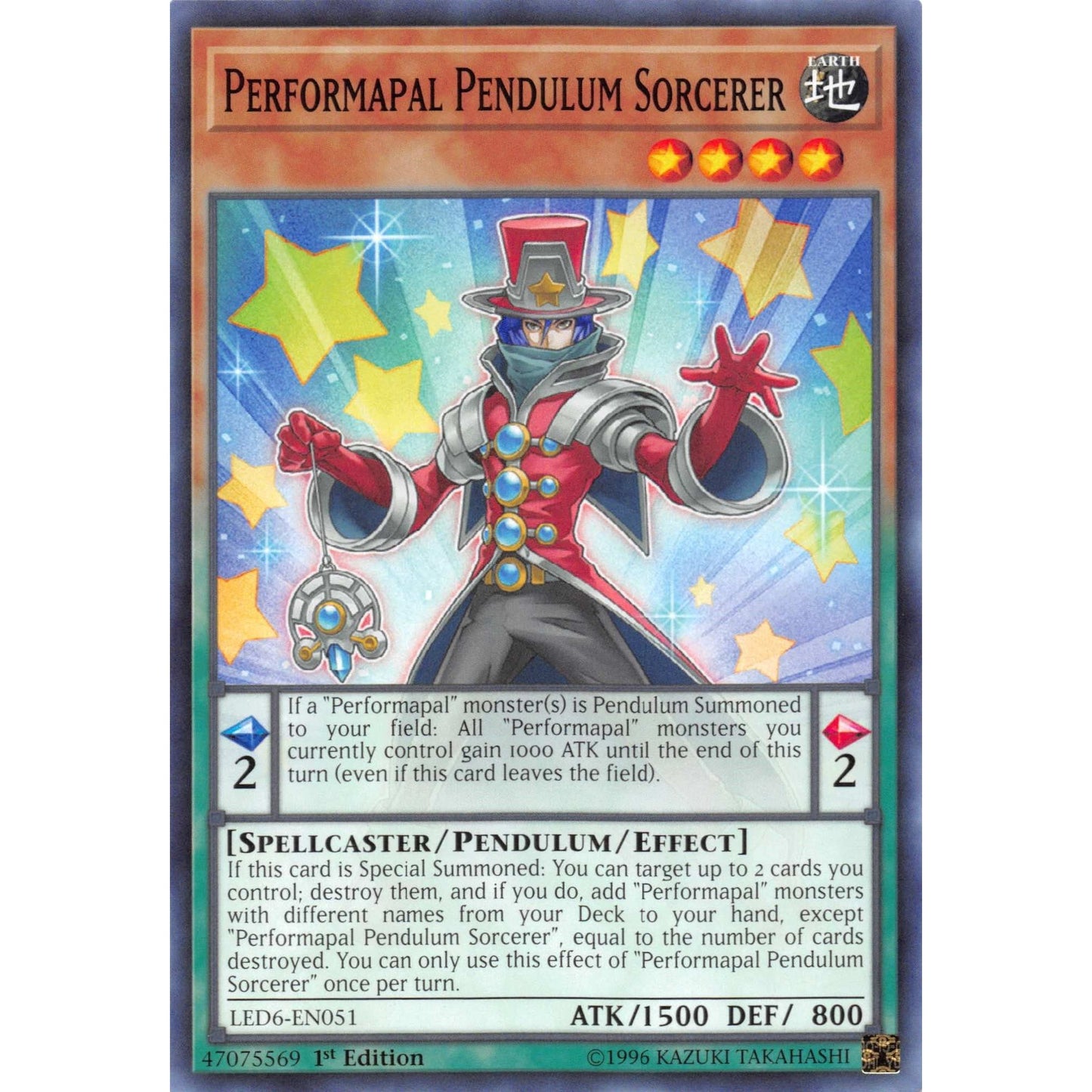 Image for Performapal Pendulum Sorcerer (LED6-EN051) (LED6) - YuGiOh