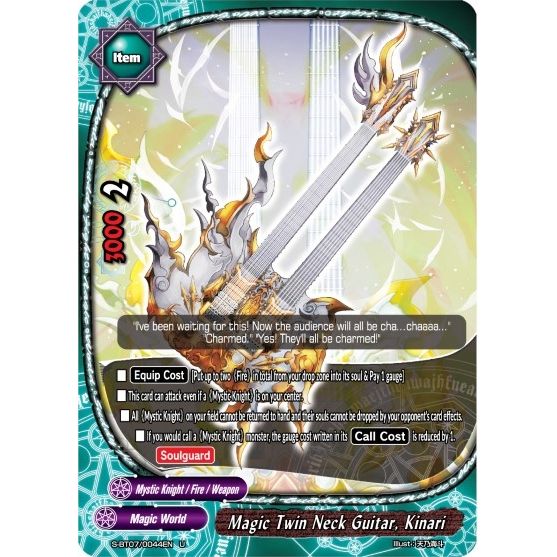 Image for Magic Twin Neck Guitar, Kinari (S-BT07/0044EN) (S-BT07) - Future Card BuddyFight