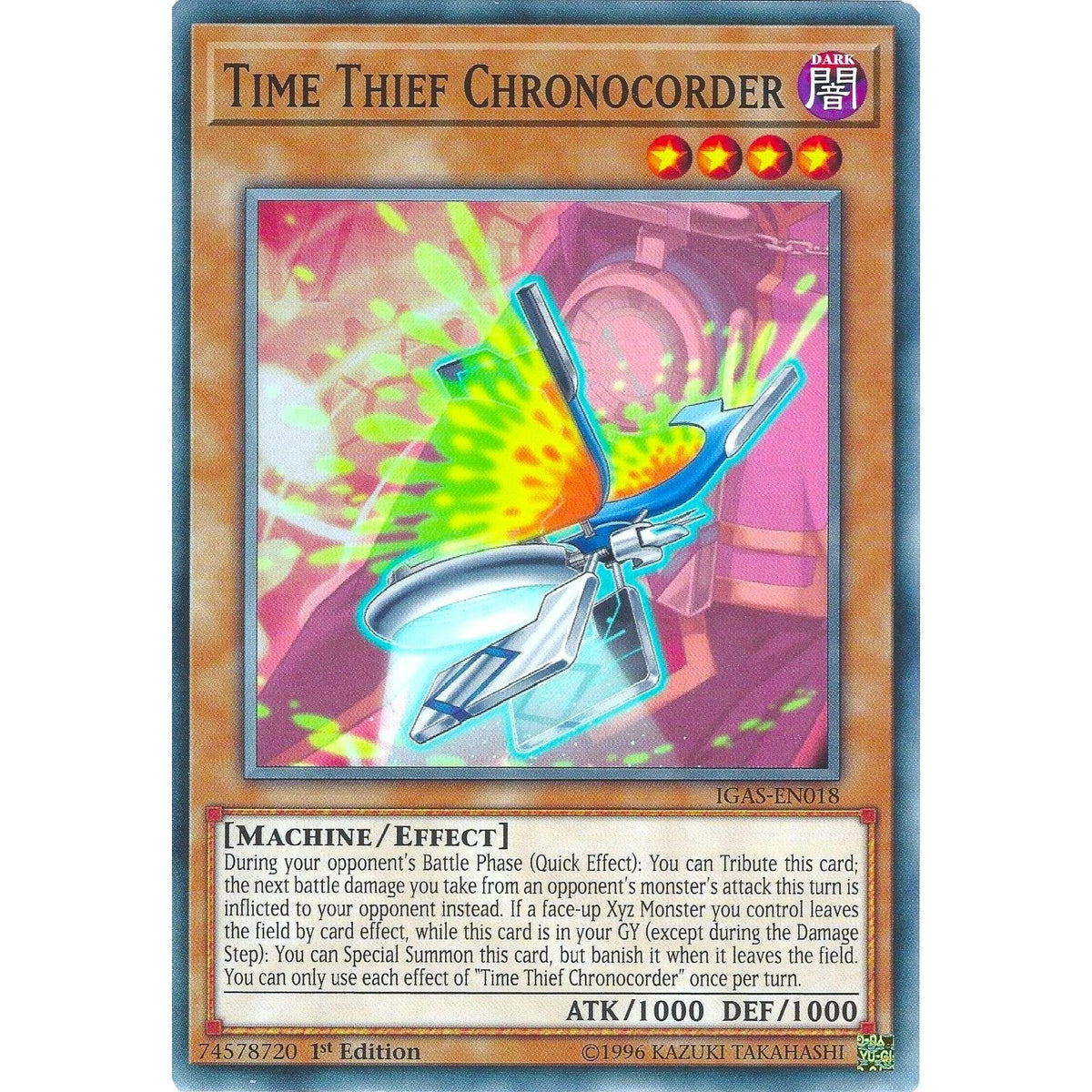 Image for Time Thief Chronocorder (IGAS-EN018) (IGAS) - YuGiOh