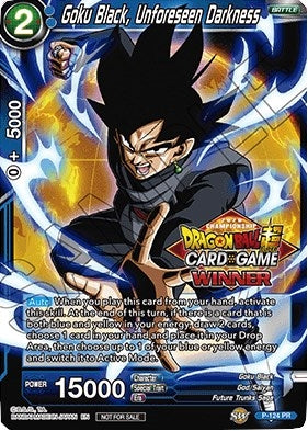Image for Goku Black, Unforeseen Darkness (Regional Championship 2020) (P-124) (TPR) - Dragon Ball Super: Masters