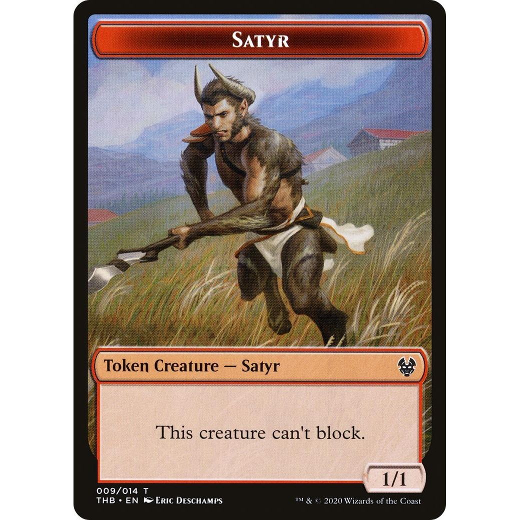 Image for Satyr // Nightmare Double-Sided Token (9 // 12) (THB) - Magic: The Gathering