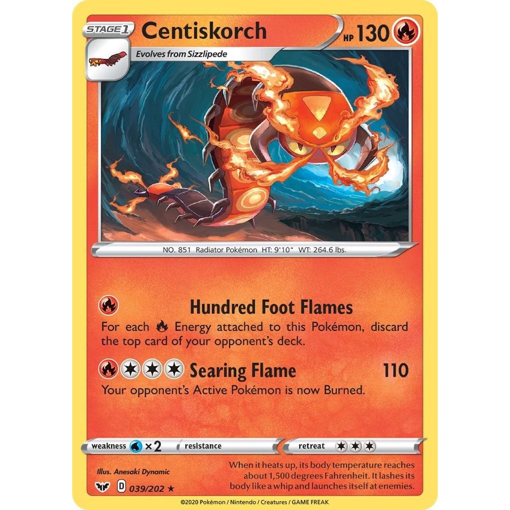 Image for Centiskorch (039/202) (SWSH01) - Pokemon