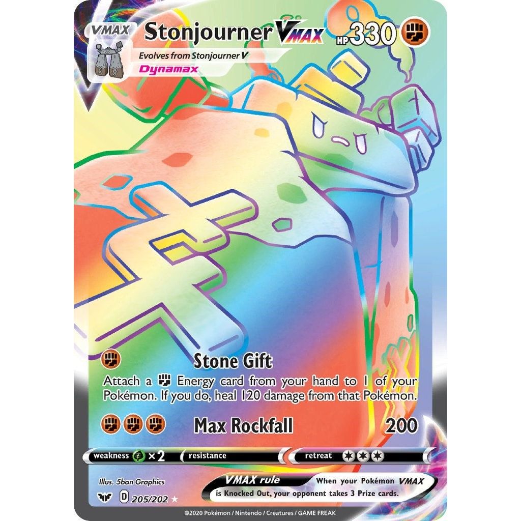 Image for Stonjourner VMAX (Secret) (205/202) (SWSH01) - Pokemon