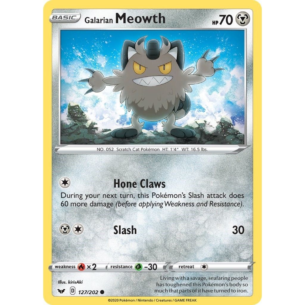 Image for Galarian Meowth (127/202) (SWSH01) - Pokemon